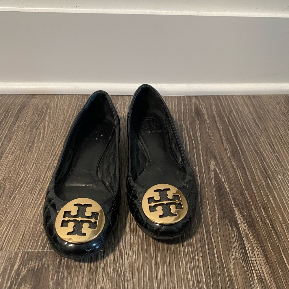 Tory Burch Quilt Pattern Flats - Size 7